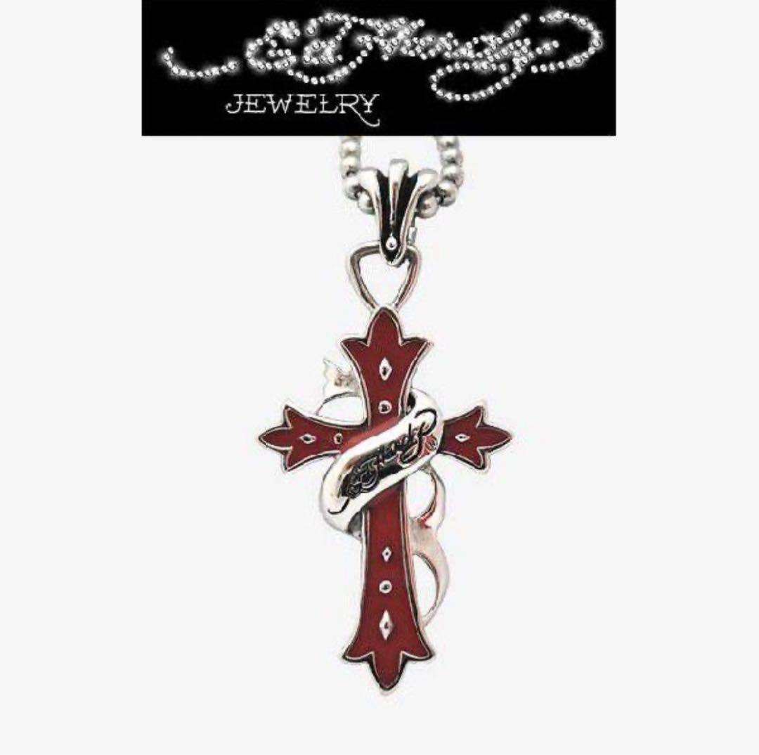 【Ed Hardy Jewelry】RIBBON CROSS\
