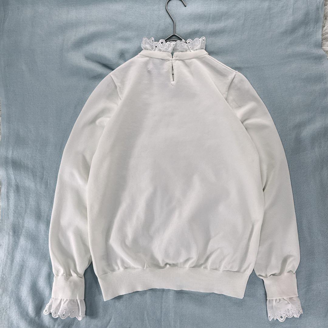 極美品✨ユナイテッドアローズ　スカラップレースニット 白 洗える 4way