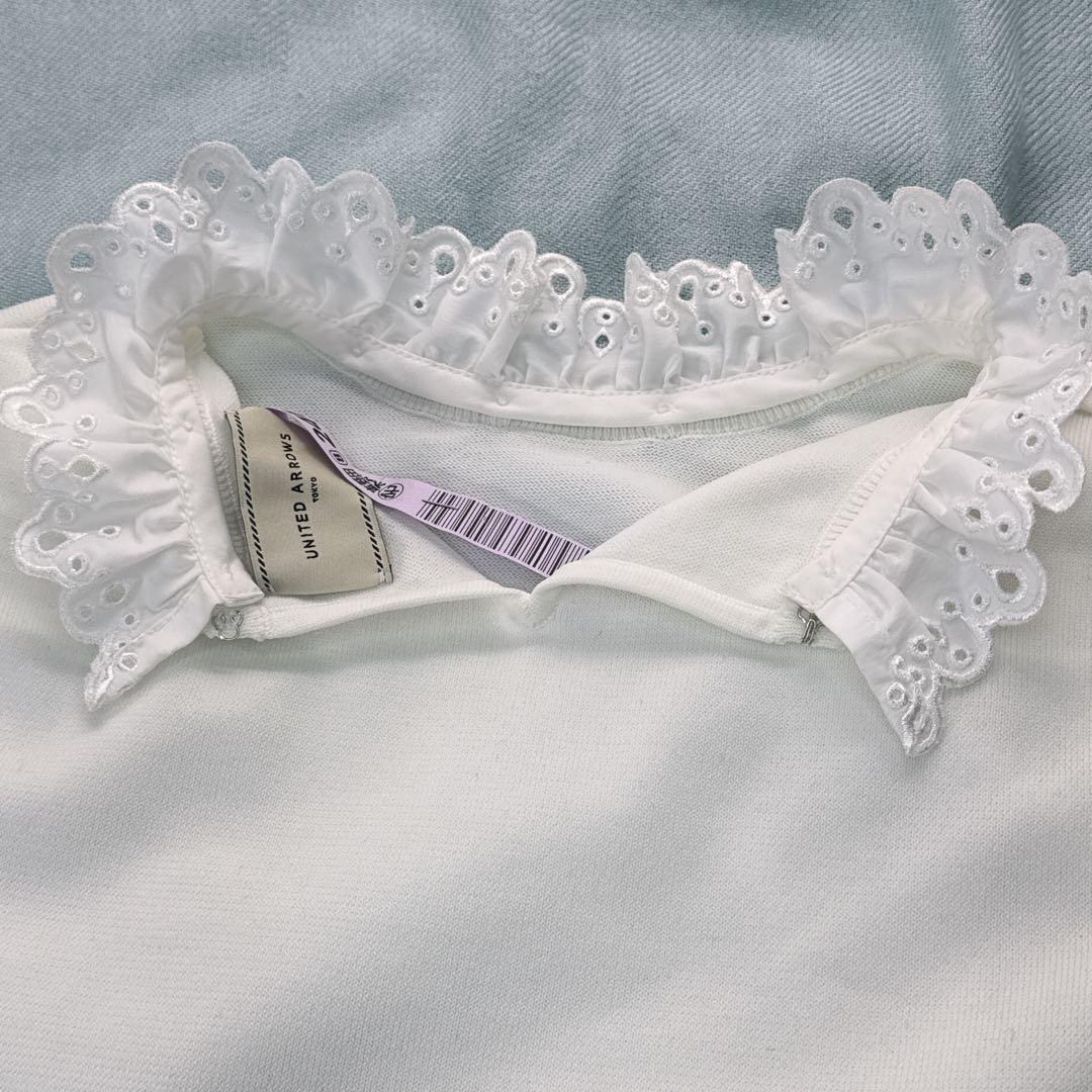 極美品✨ユナイテッドアローズ　スカラップレースニット 白 洗える 4way