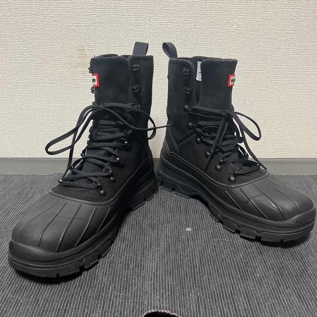 極美品！HUNTER エクスプローラーブーツ　レインブーツ　厚底　雨の日OK