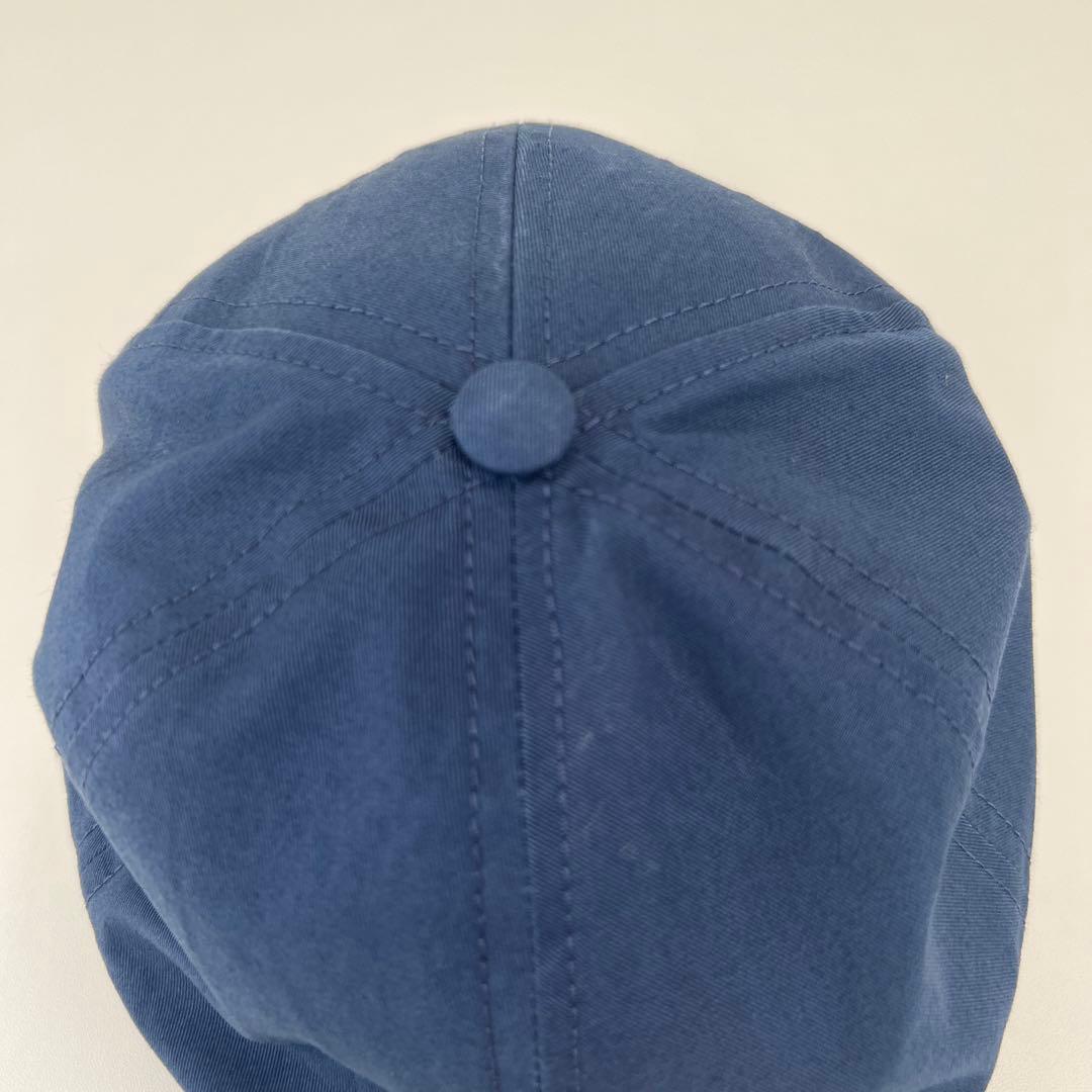 美品　CELINE セリーヌ キャップ 帽子　コットン　ネイビー　ロゴ　刺繍　S