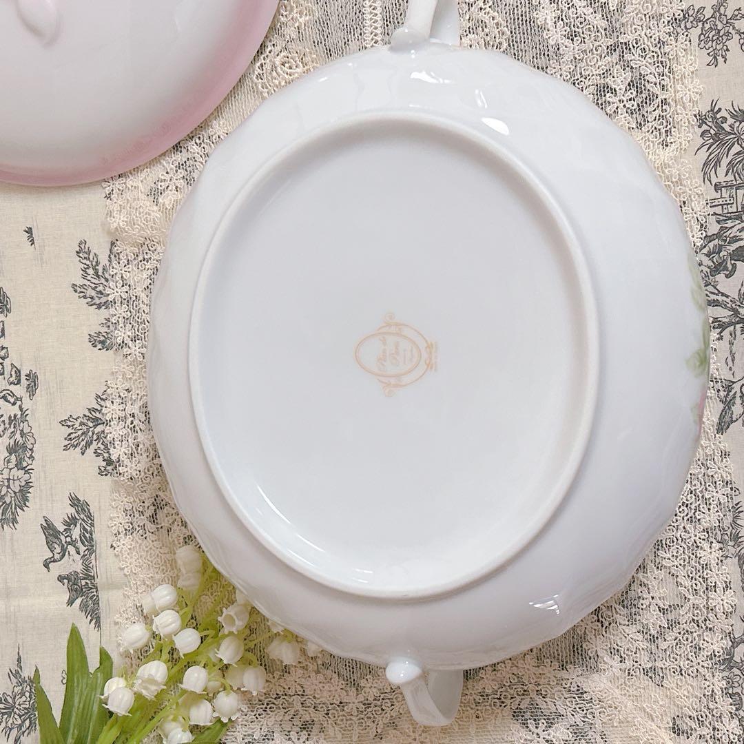 新品スープチューリン キャサリン柄プランドパリ陶器キャセロール/イマン マニー