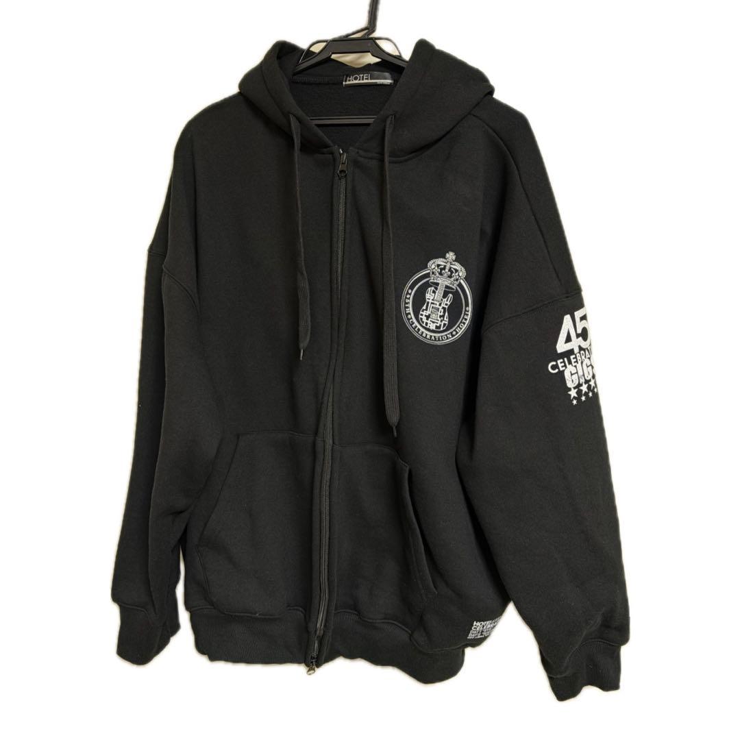 布袋寅泰　オーバーサイズ ZIPパーカー ブラック HOTEI