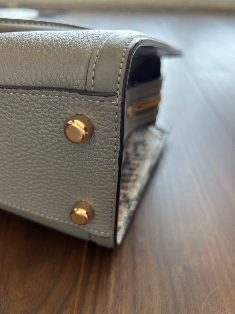 COACH グレース キャリーオール ハンドバッグ グレー超美品！