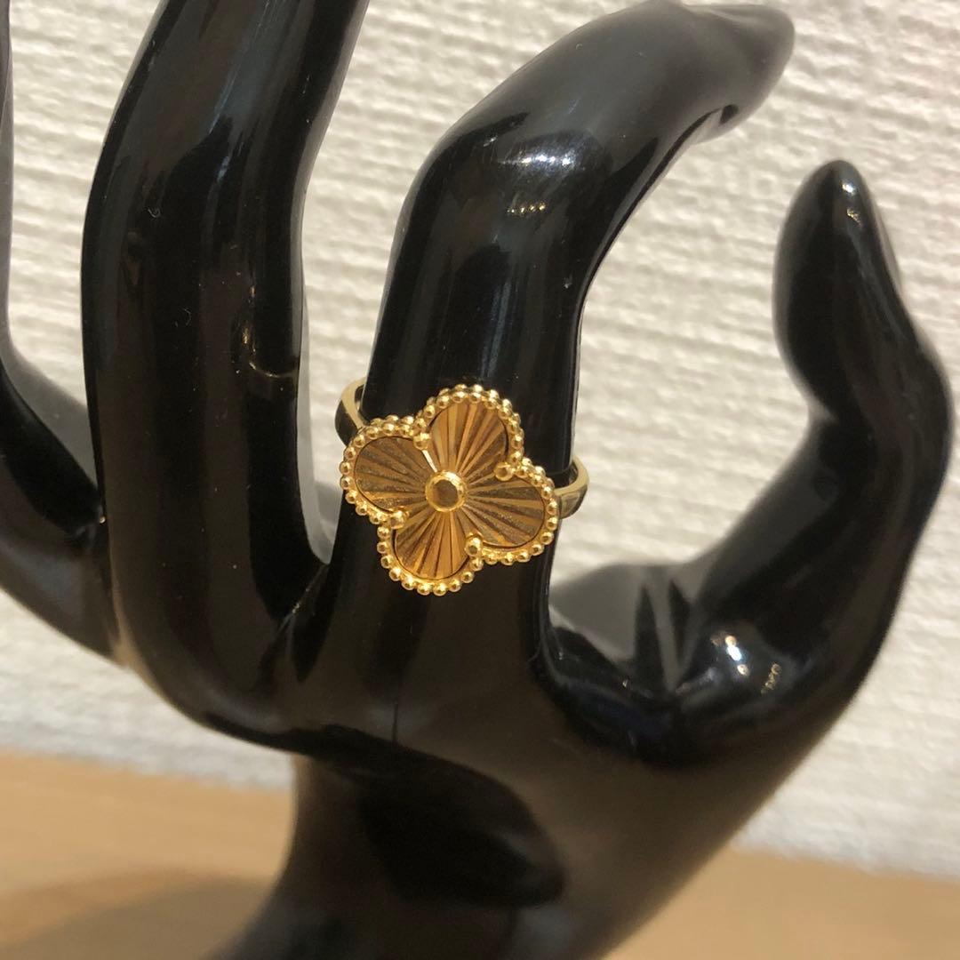 K18フラワーモチーフゴールドリング　13号　852H2601