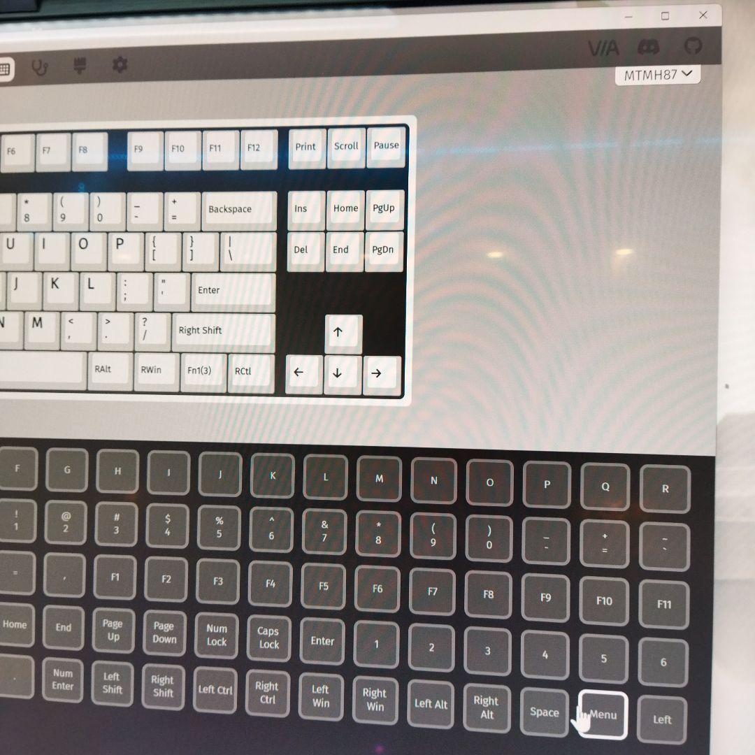自作キーボード MTMH87 87% Keyboard E-white