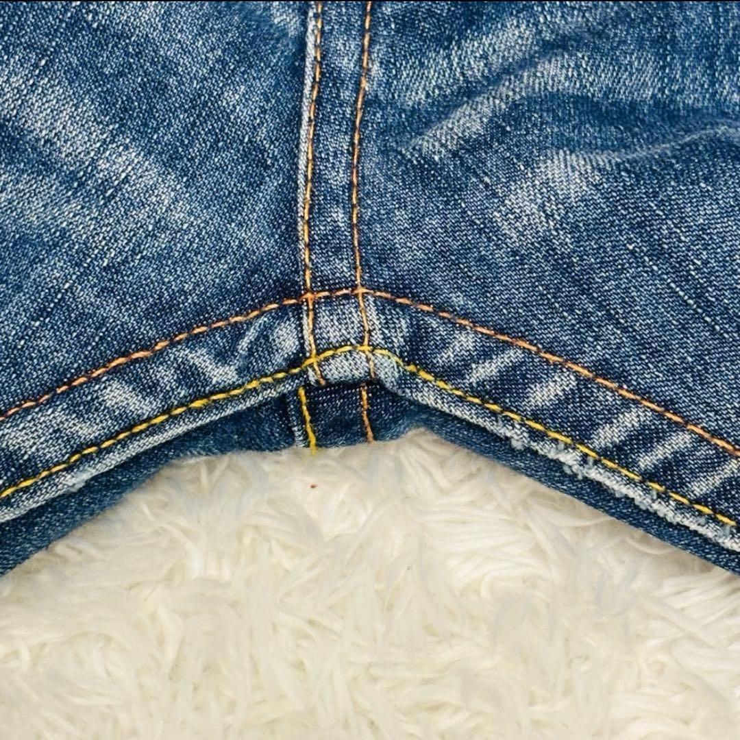 希少 EVISU DONNA 大黒 白 ビックカモメ デニム 虎耳 ストレート