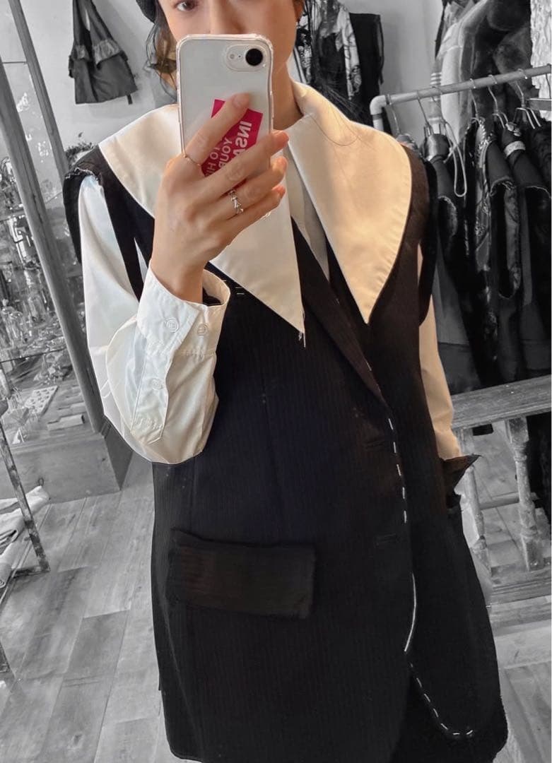 専用です‼️今季秋冬物トーマスマグパイのビックカラーシャツホワイト