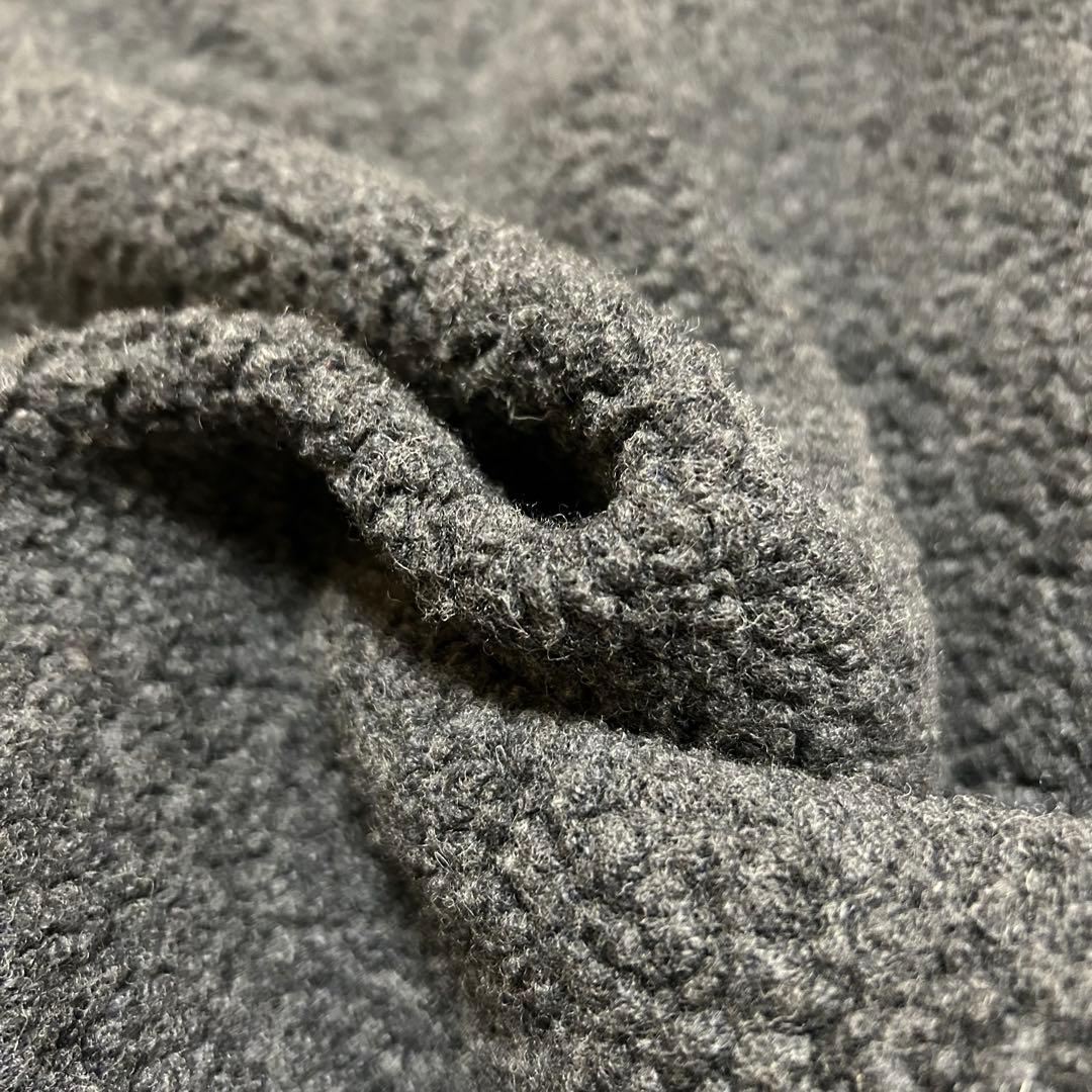 美品✨23区 大人可愛い ボアジャージー チェスターコート ロング グレー40L