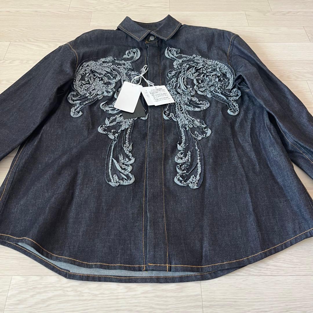 【未使用タグ付き】TAAKK ターク 25SS 刺繍デニムシャツ サイズ1 長袖
