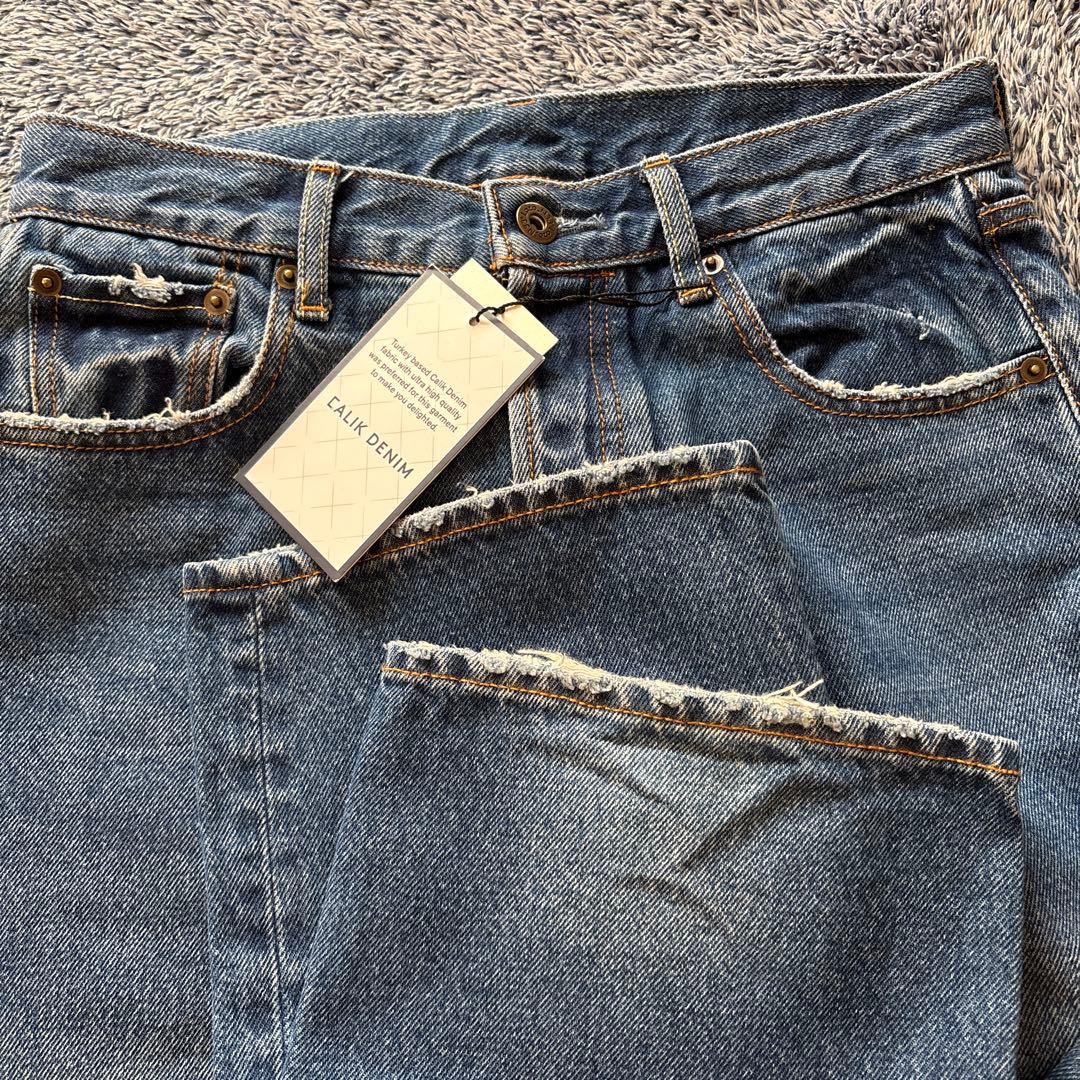 【ラソエヌサーティスリー 】新品Calik Denim デニムパンツ　L