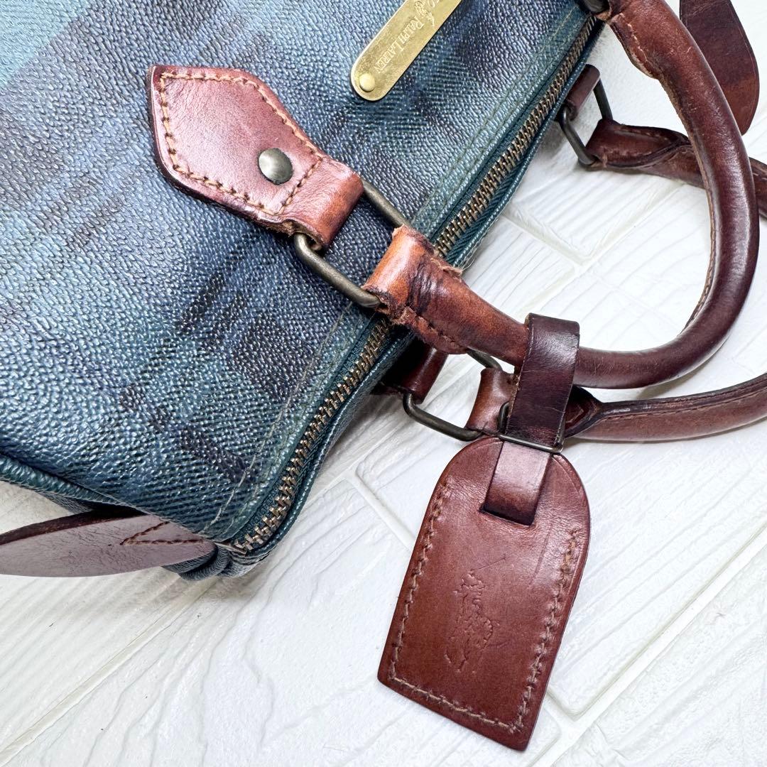 ポロラルフローレン ミニボストンバッグ ブラックウォッチ