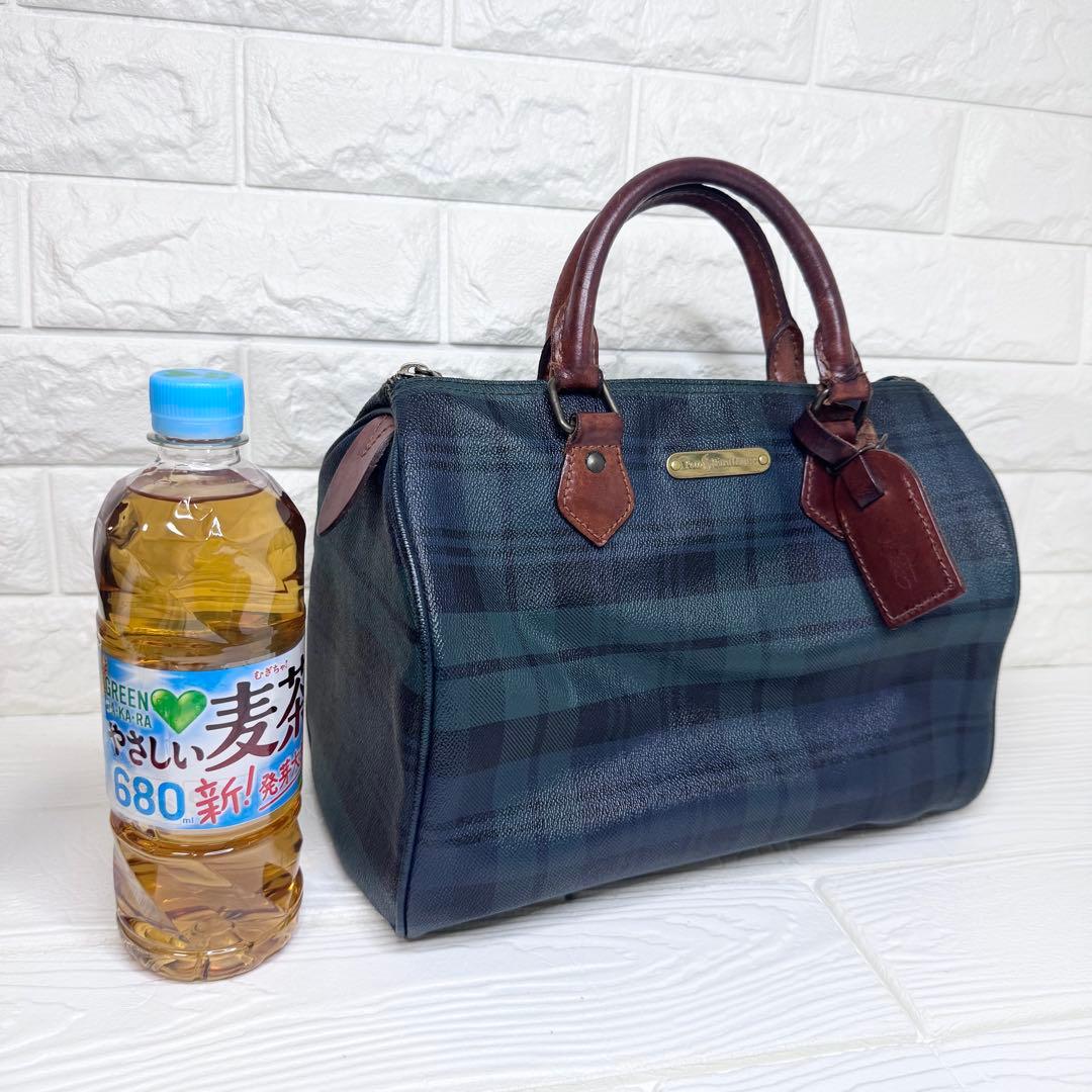 ポロラルフローレン ミニボストンバッグ ブラックウォッチ