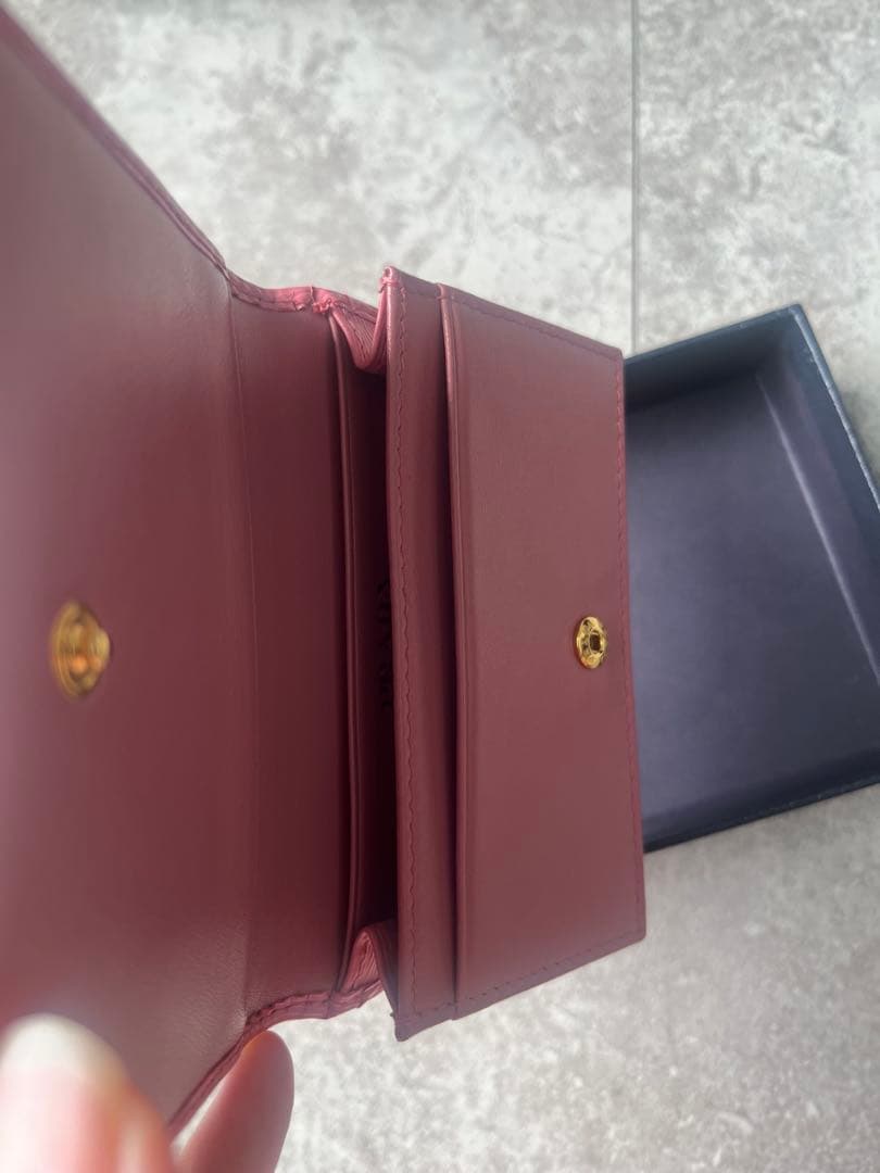 【美品】PRADA/プラダ/名刺入れ/ピンク/レディース/サフィアーノ