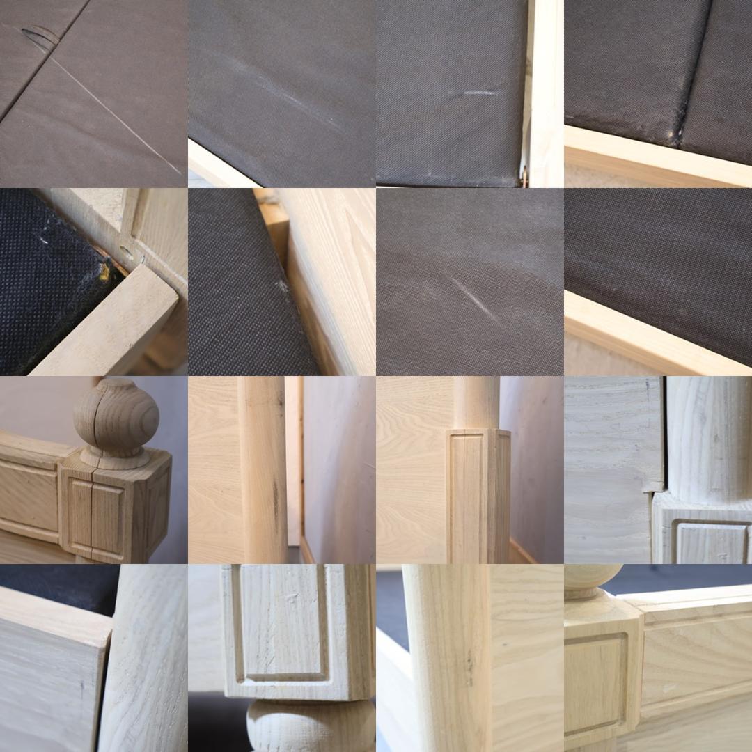 フランフラン ミーテ アッシュ材 ダブルベッドフレーム ナチュラル クラシック