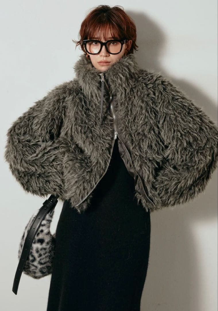 ミックスシープファースタンドブルゾン