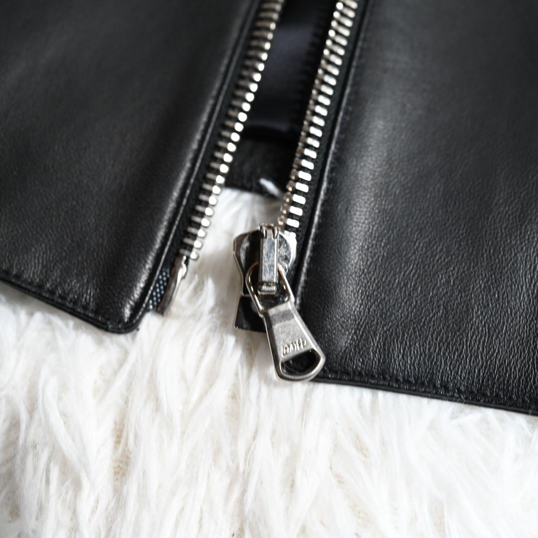 トゥモローランド x デニム レザージャケット ライダースジャケット