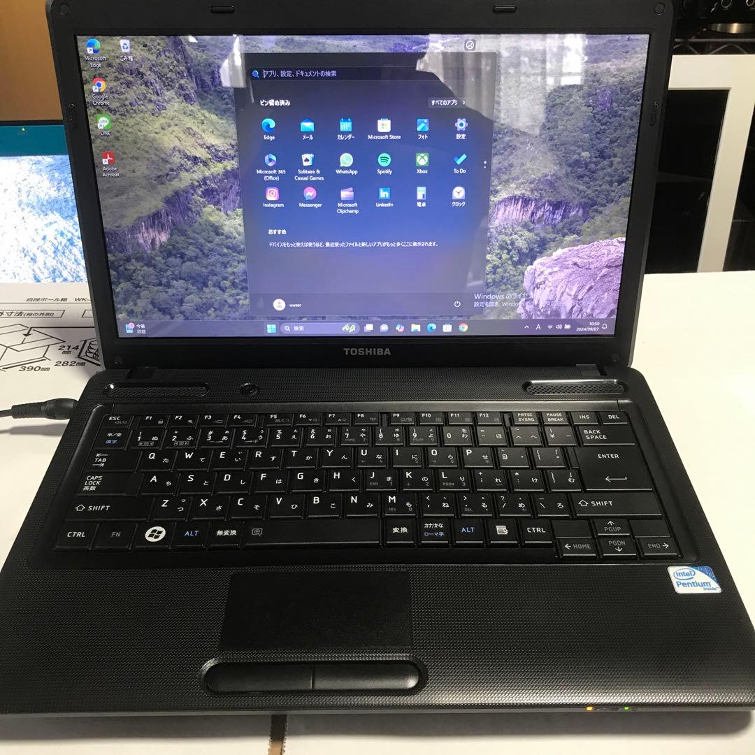 Windowsノート本体 TOSHIBAdayna book Windows11 pentium