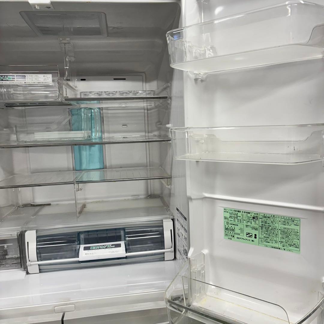 439 冷蔵庫　大型　400L強　自動製氷機付　観音開き　6ドア　格安　美品
