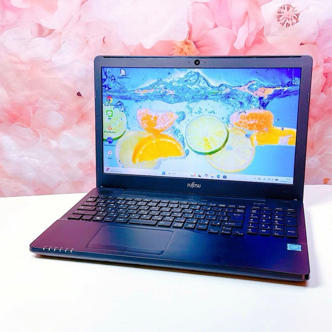 美品✨新品高速SSD✨windows11 ノートパソコン✨オフィス カメラ 黒