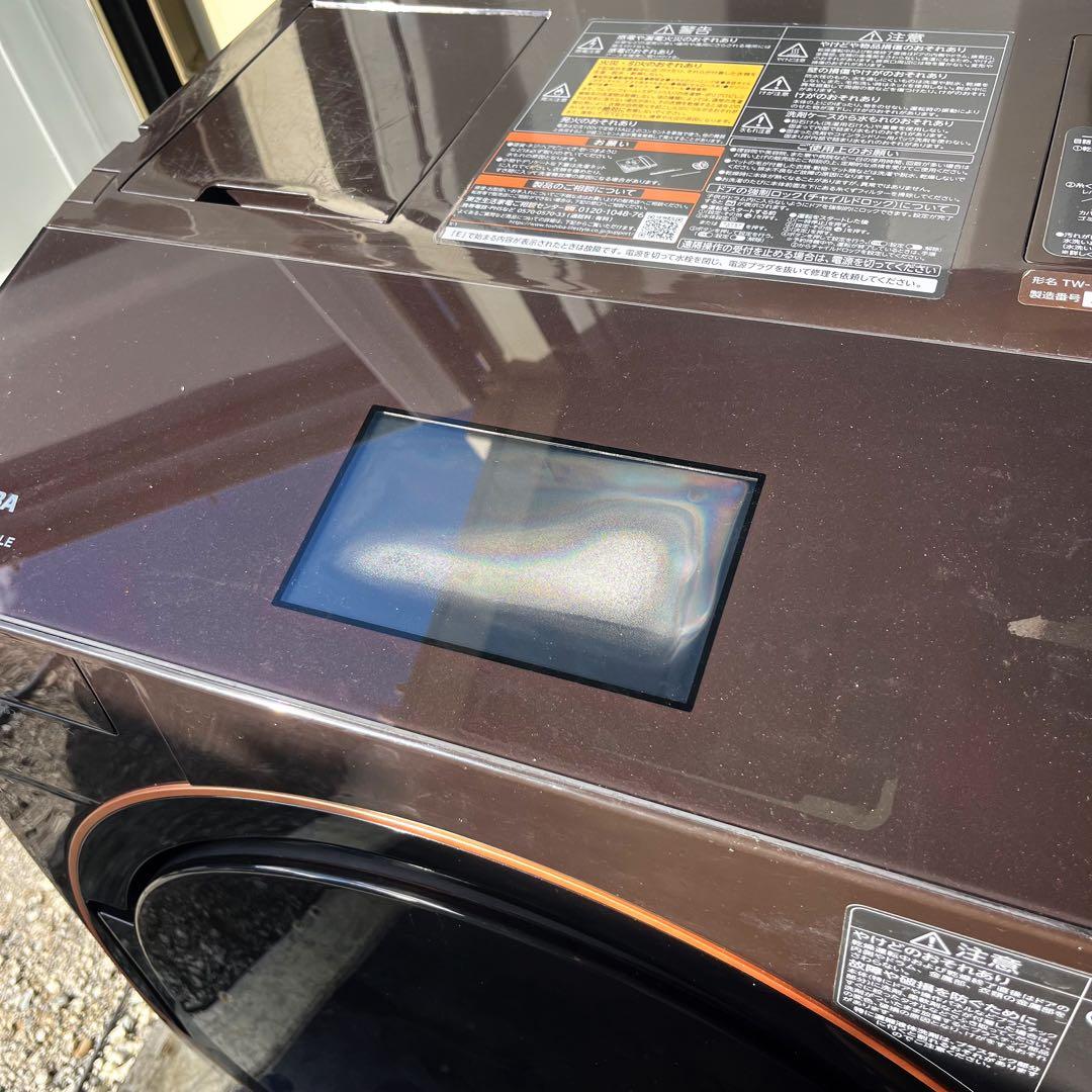 156送料無料！※ジャンク品 TW-127X9L 東芝ブラウンドラム式洗濯機