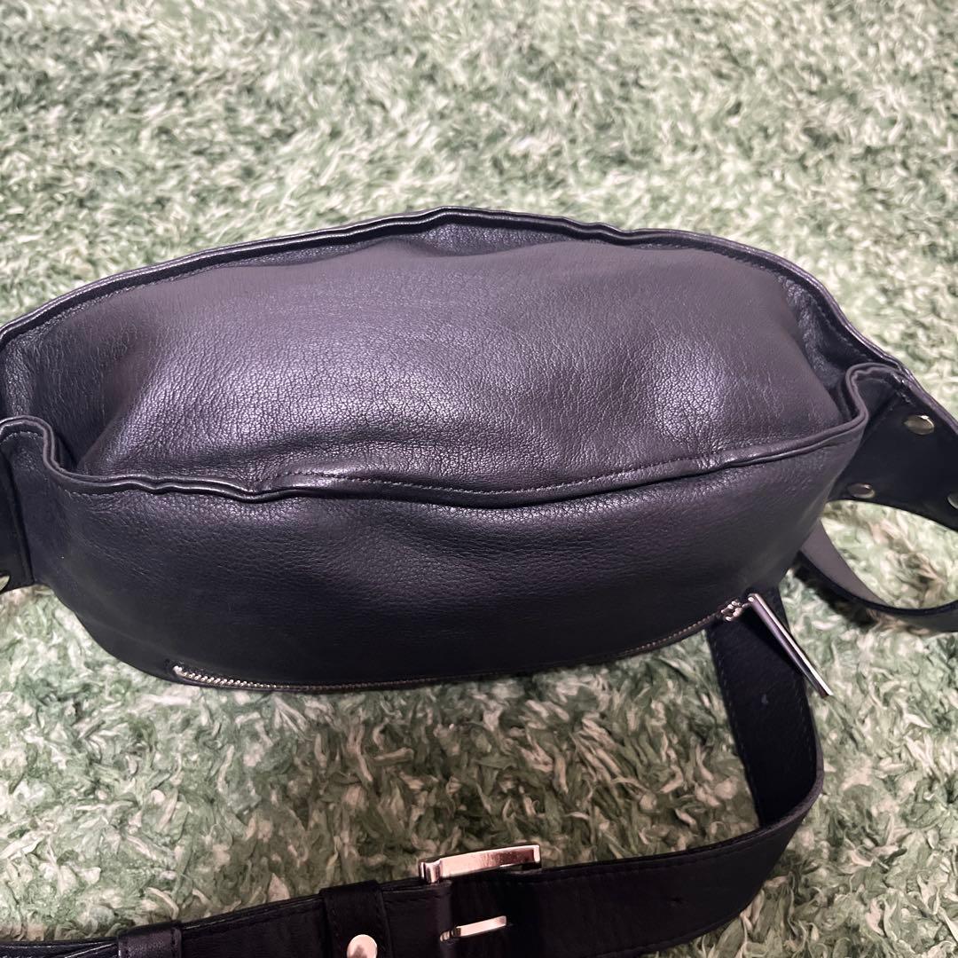 M.U.L. キャンディバッグ　レザー　ブラック　ソフトダメージオイルレザー