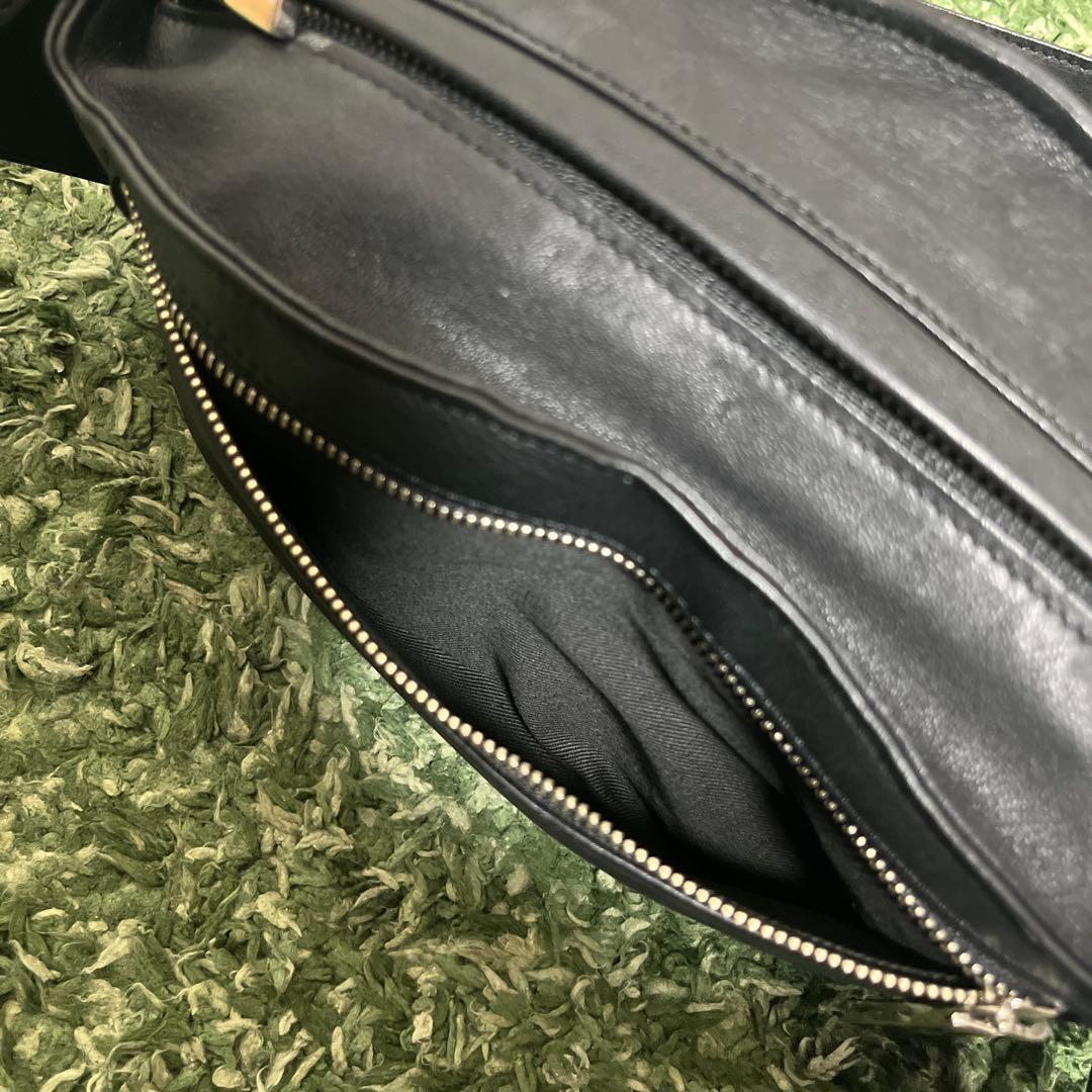 M.U.L. キャンディバッグ　レザー　ブラック　ソフトダメージオイルレザー