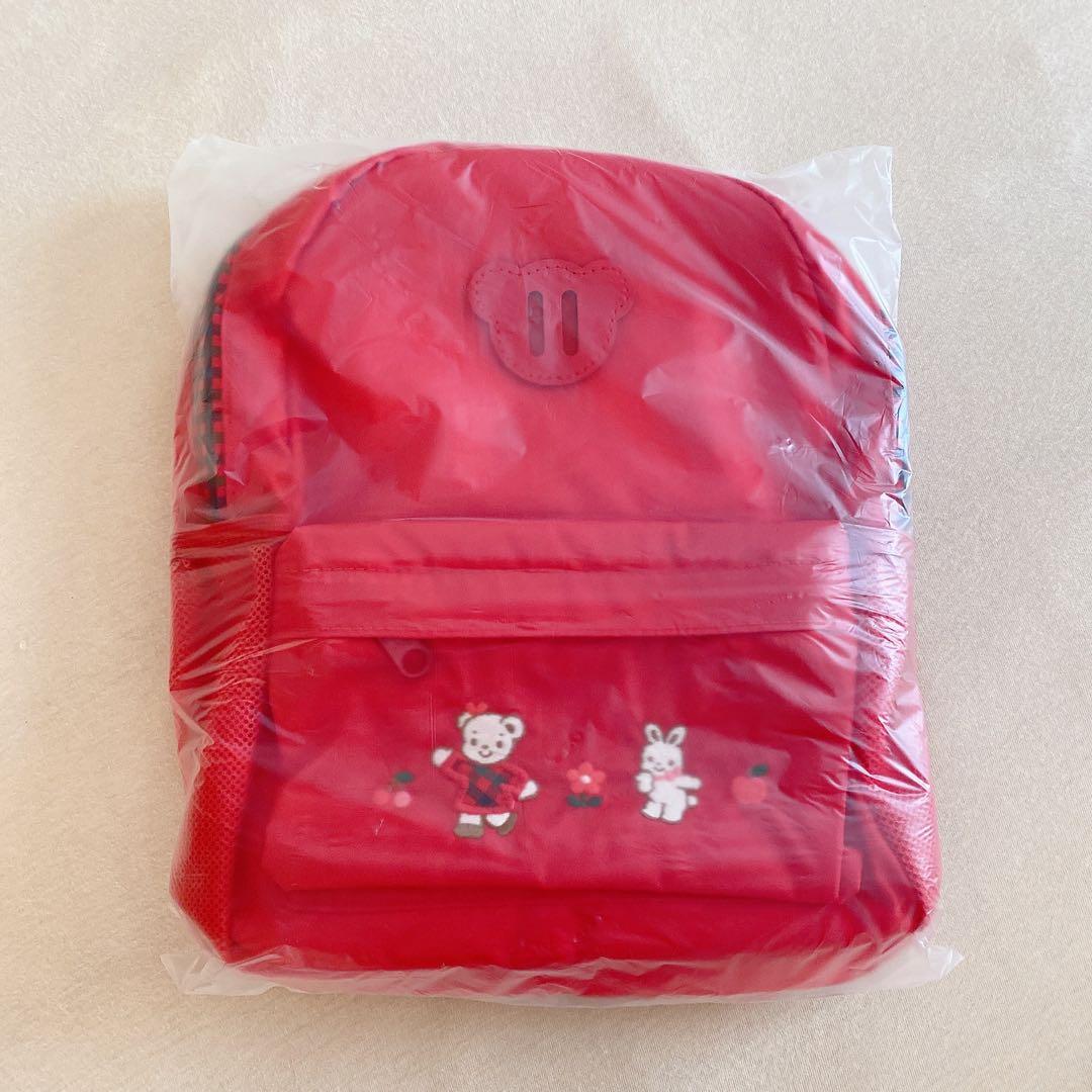 新品 familiar リュック S ファミリア リュックサック 赤