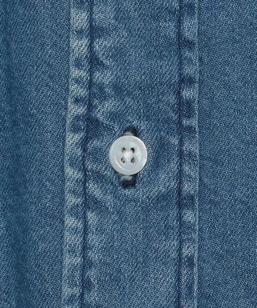 H BEAUTY&YOUTH エイチ　デニムシャツ ダメージ加工　L インディゴ