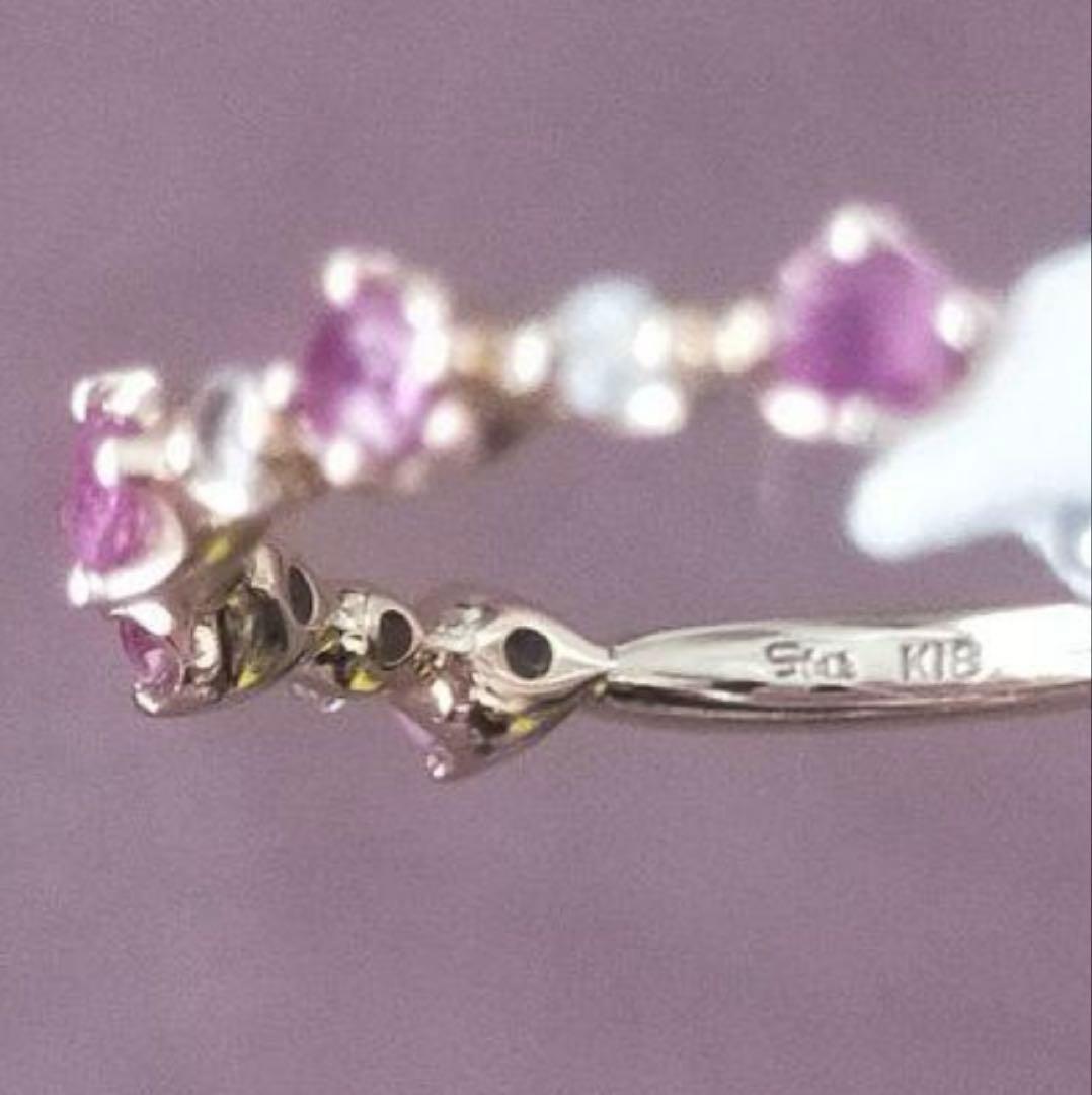 ❤️Star jewelry❤️K18PGジュエリーピンクサファイアピンキーリング❤️