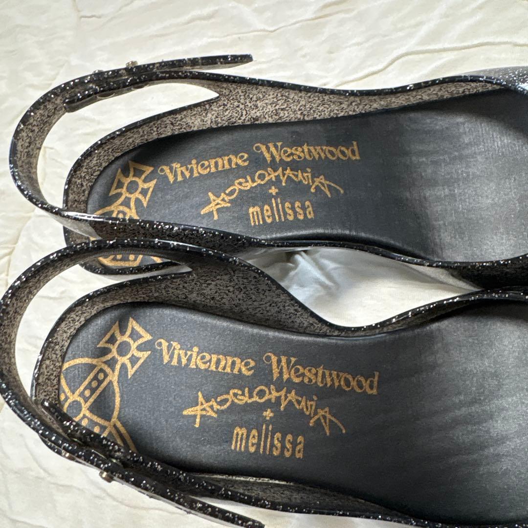 Vivienne Westwood Melissa サンダル ブラックグリッター