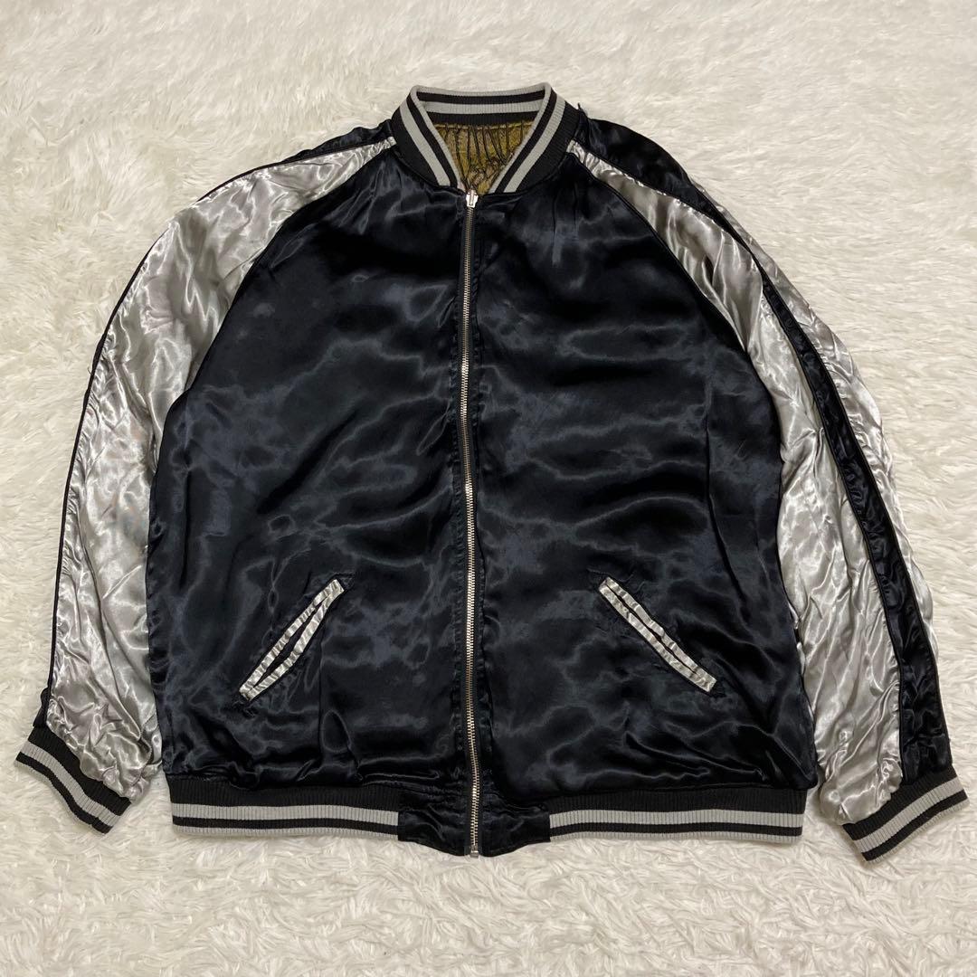 絡繰魂 粋 スカジャン 龍 鳳凰 リバーシブル 和柄 ビッグサイズ XXL