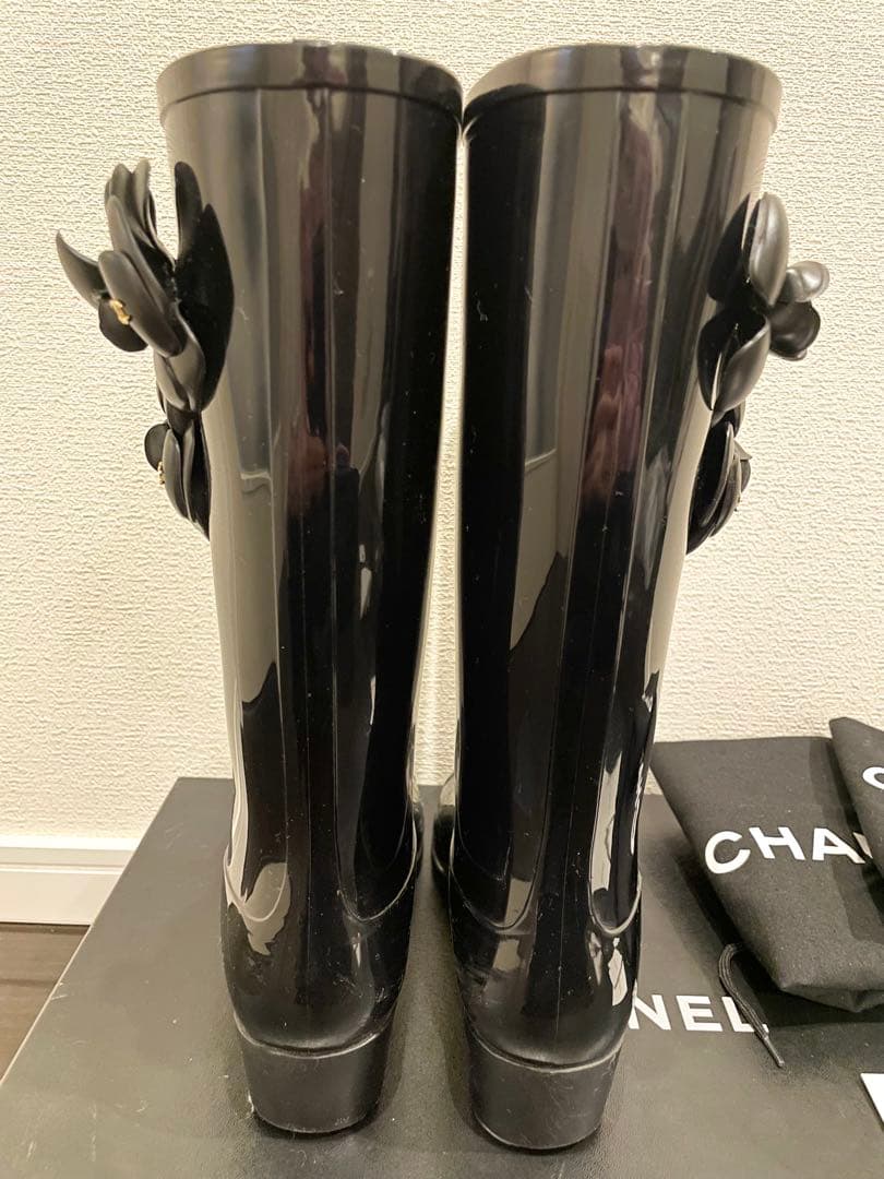 N*u様 CHANELカメリア レインブーツ23センチ