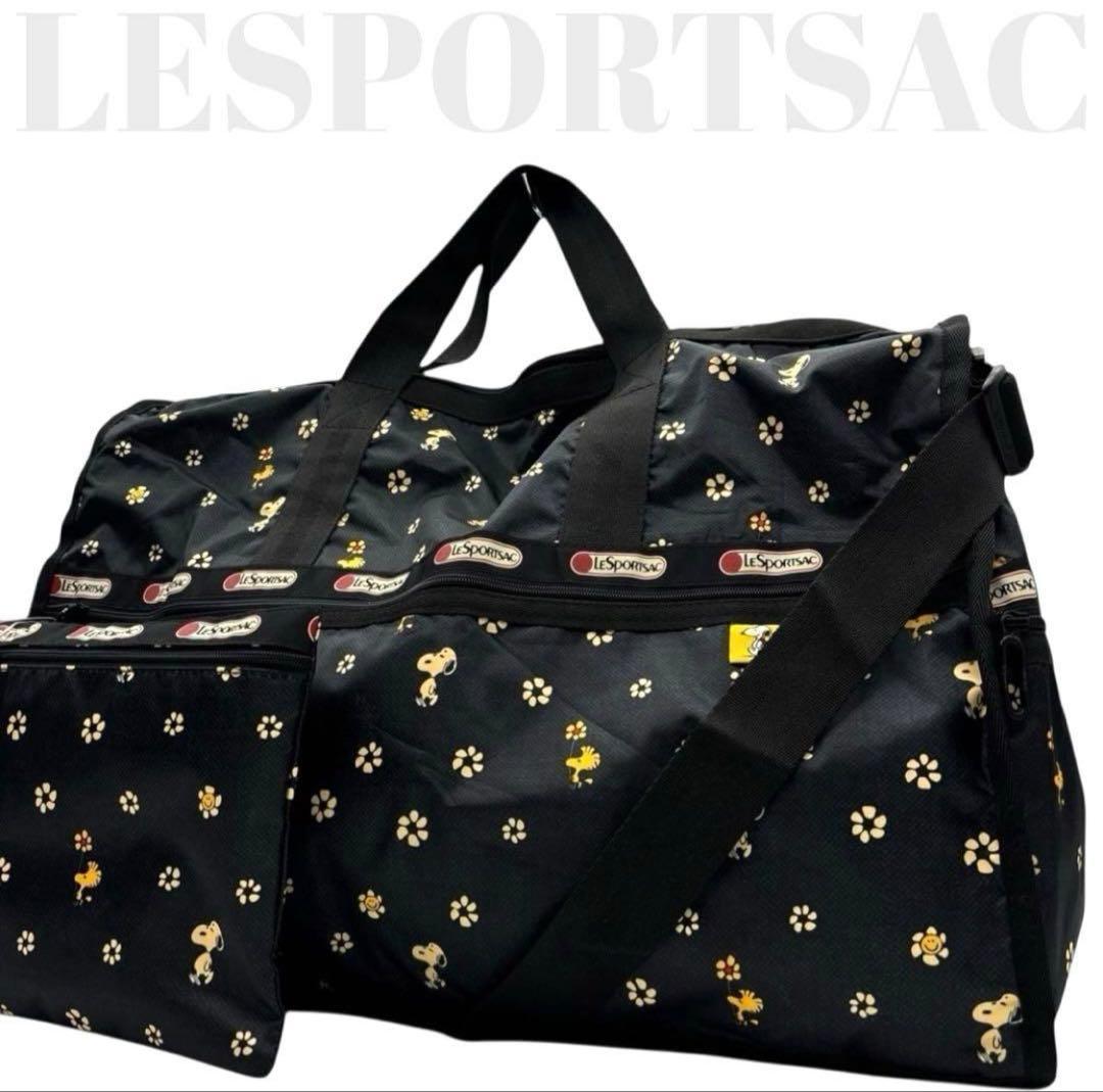 未使用品◎ レスポートサック スヌーピー 2way 斜めがけ可 ボストンバッグ