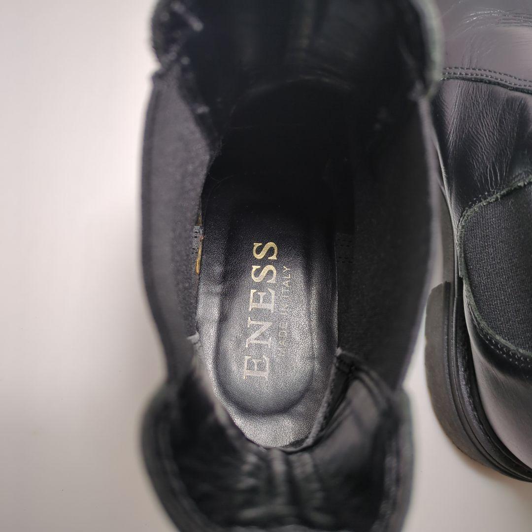 【良品】ENESS　エネス　サイドゴアブーツ　チェルシーブーツ　ブラック　35