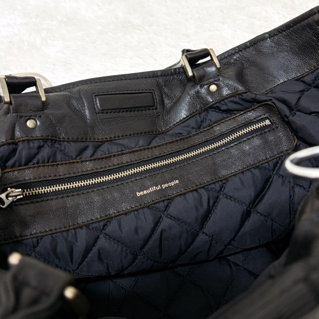 希少 beautiful people ライダースバッグ トートバッグ A4⭕️