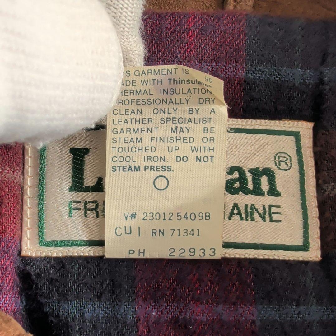 80s エルエルビーン ウールブルゾン レザー襟 ボンバージャケット USA製