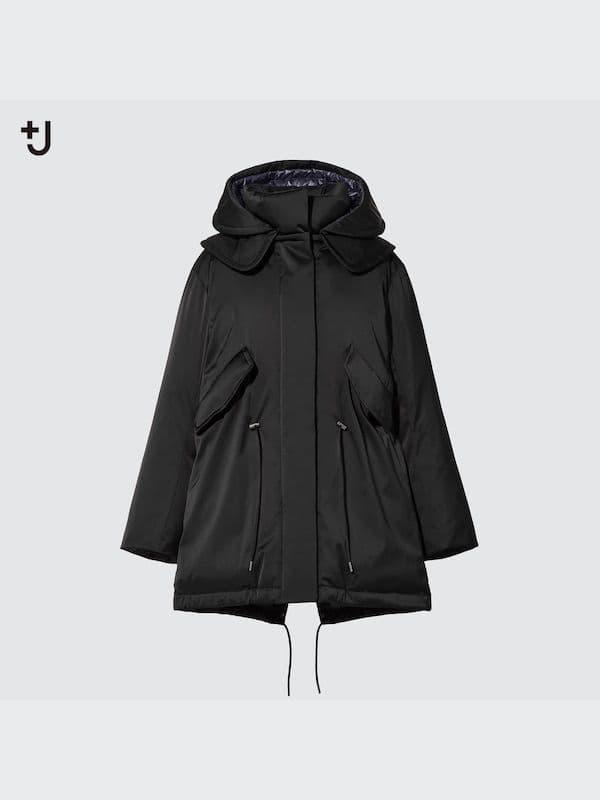 【ふみ】新品 ユニクロ+J ダウンショートコート M ブラック