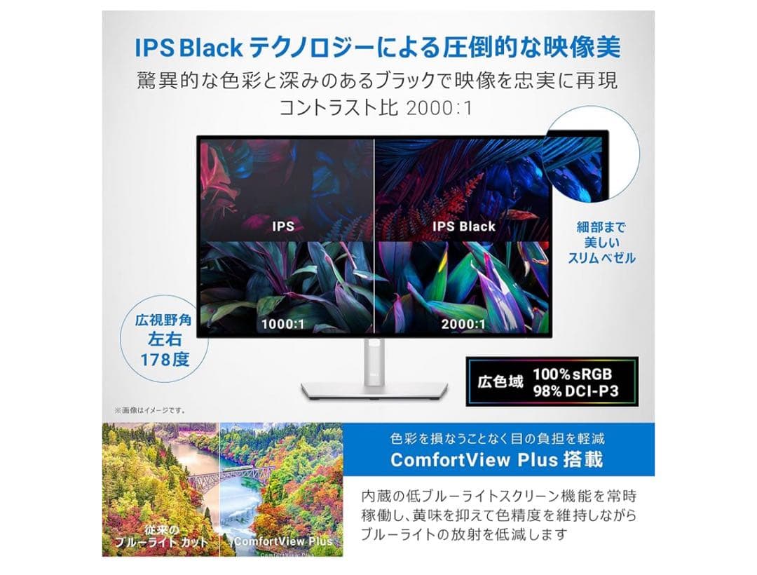 【美品】DELL ハイエンド4Kモニタ U2723QE 箱付き