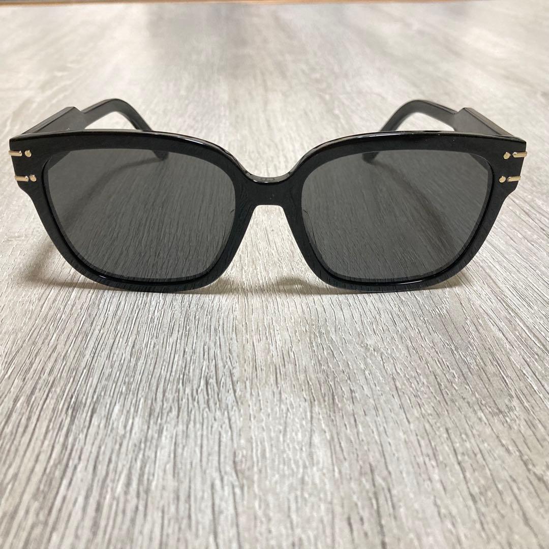 CHRISTIAN DIOR ブラック スクエア サングラス