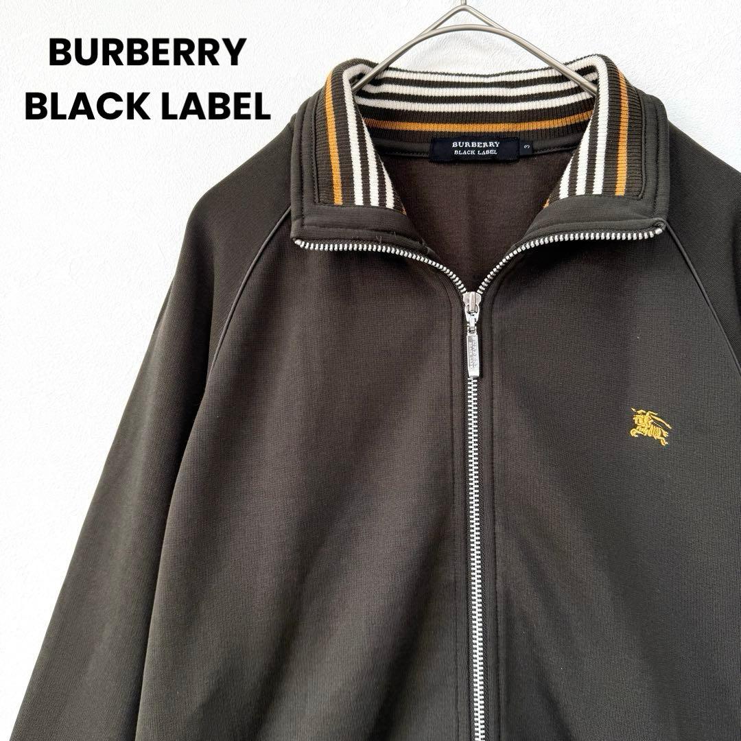【美品✨】バーバリーブラックレーベル トラックジャケット カーキ ホースロゴ L