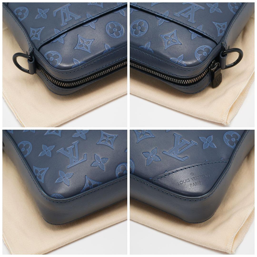 【極美品】ルイヴィトン モノグラムシャドウ デュオ メッセンジャー M45730