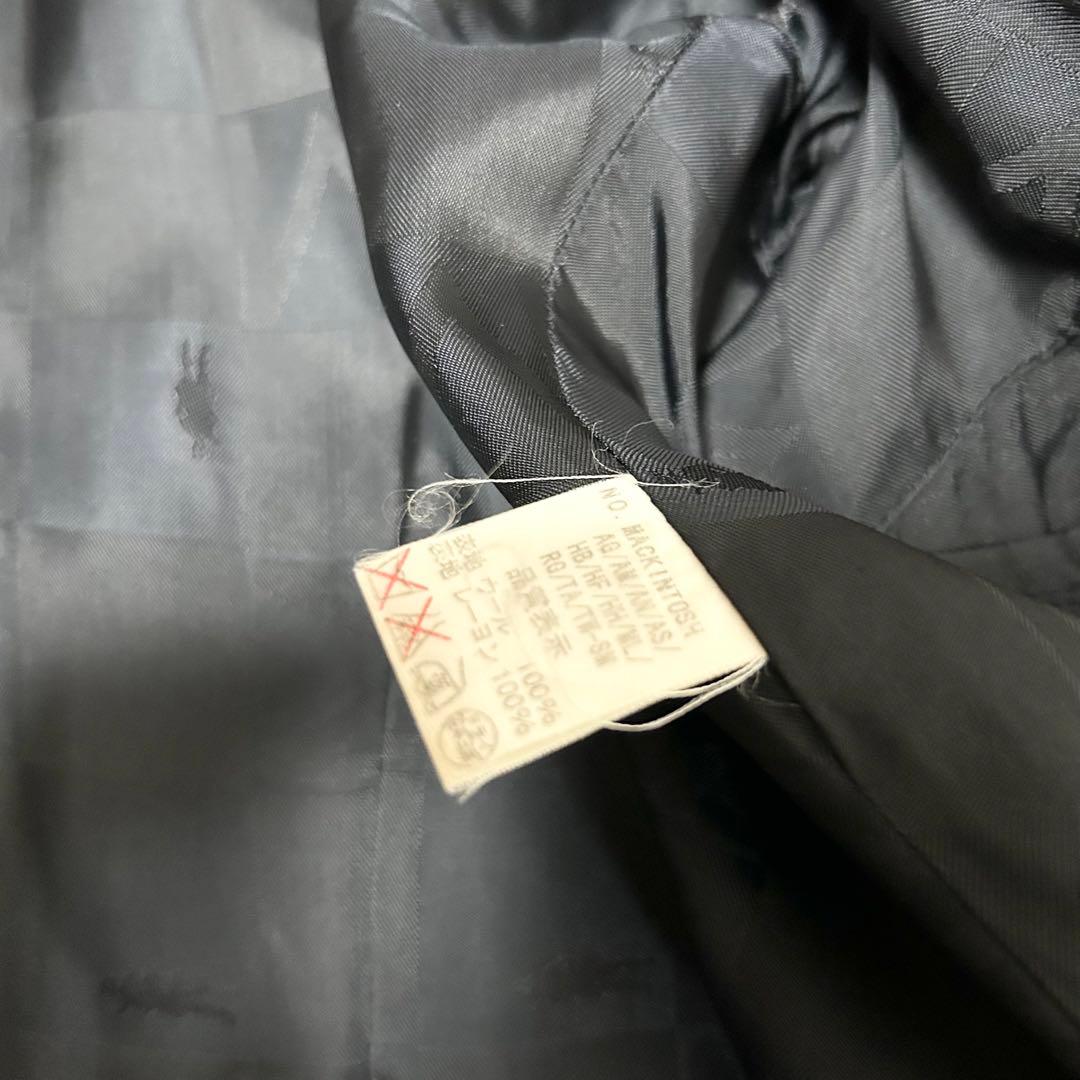 希少　マッキントッシュロンドン　ダブルブレストチェスターコート　ヘリンボーン