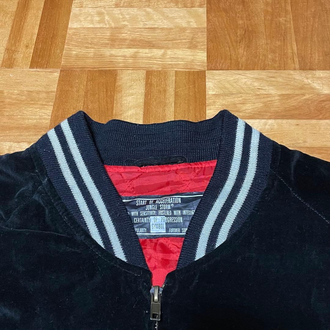 【希少】 初期JUNGLE STORM 別珍 ベロア スカジャン 刺繍 鷹 龍