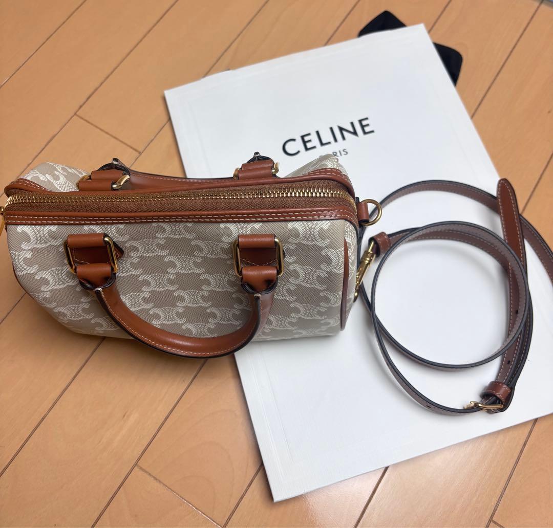 CELINE トリオンフ ボストン グレージュ