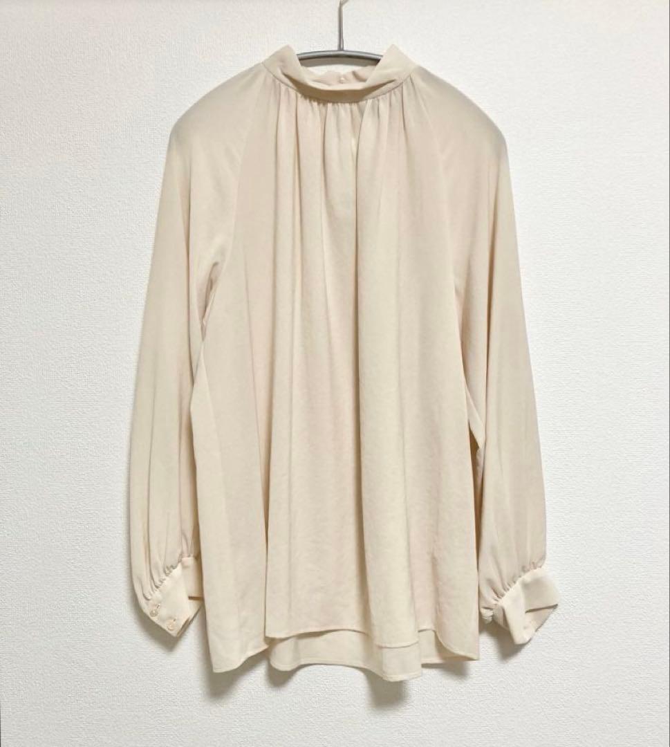 新品★ 手洗可 ギャザー長袖ブラウス 白UNITED ARROWS ¥17600