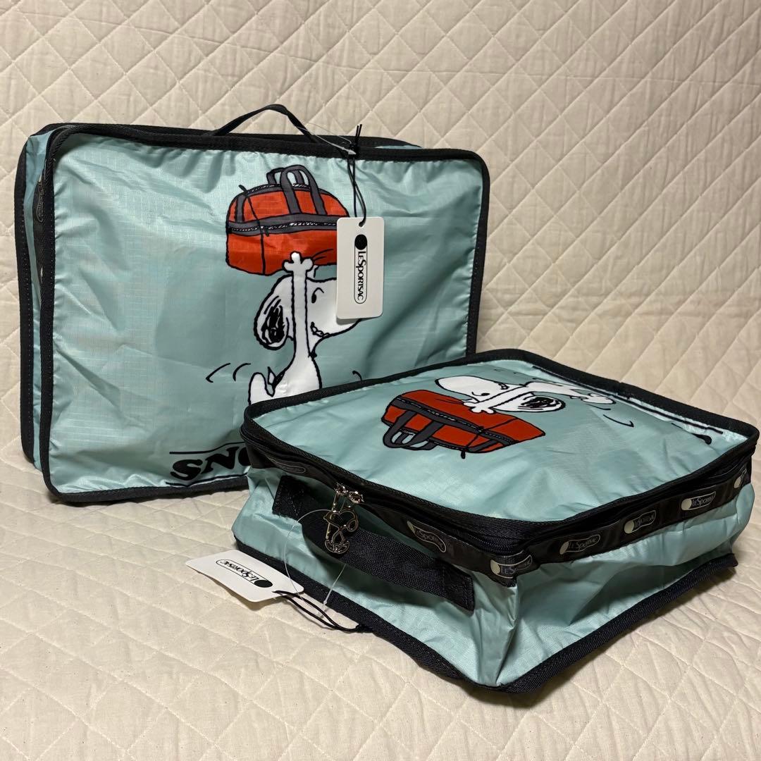 レスポートサック　パッキングポーチ　スヌーピー　大・小2個セット