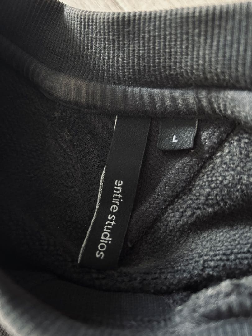 BOX CREW / WASHED BLACK L 【男女兼用】