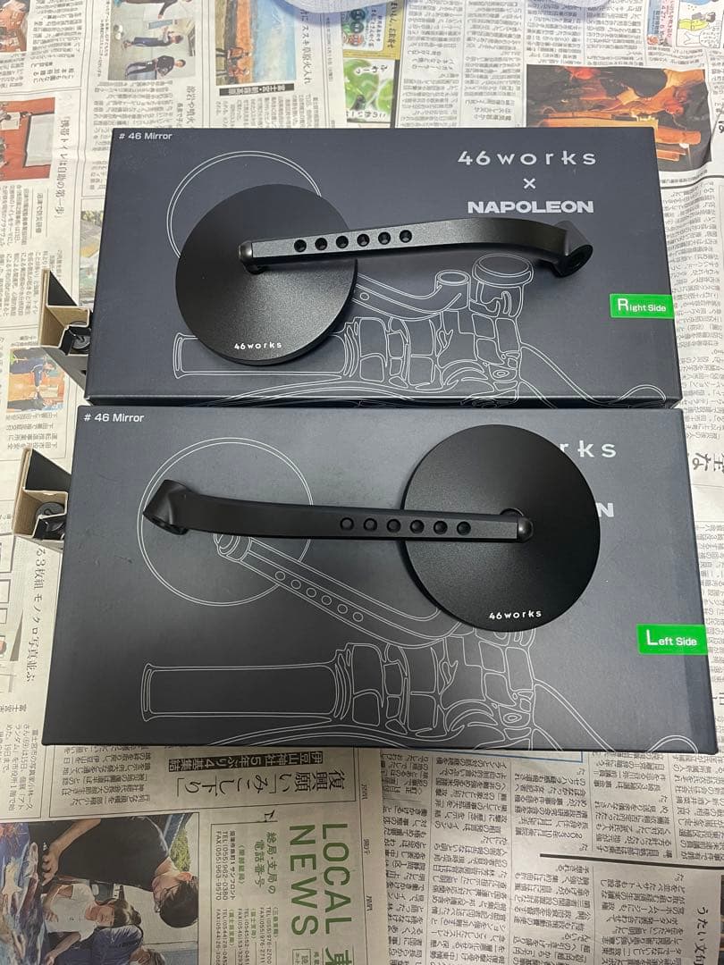 TANAX タナックス　46ミラー　ブルーミラー　全年式　バイク　ミラー