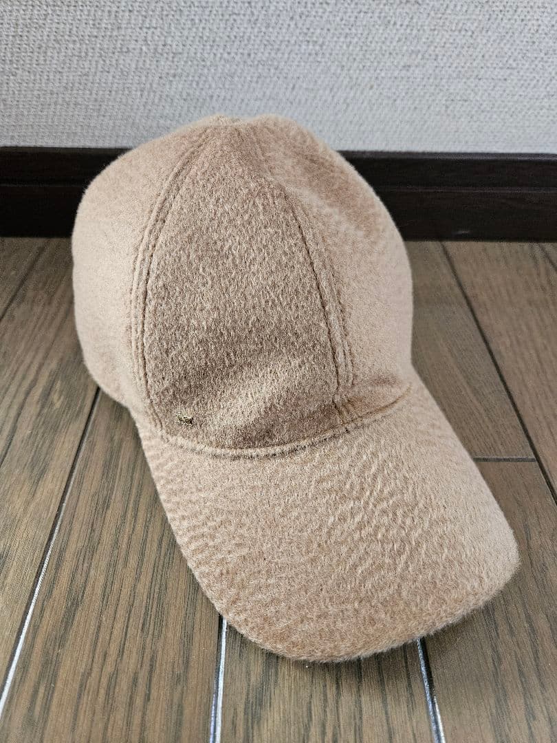 Max Mara　マックスマーラ　カシミヤニット切り替えキャップ　帽子　美品